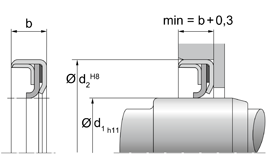 WCP WCP20 - metal od+add.metal insert clamped PTFE lip | PTFE PT003707 Grey | 52 X 72 X 8 / MM | DICHTOMATIK Rotary Shaft Seal without spring Freudenberg Sealing Technologies
