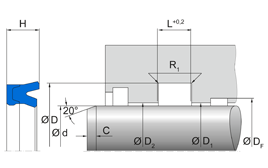 HDR-2C HDR-2C | 92 AU 21100 | 70 X 85 X 11,5 MM | HDR-2C Freudenberg Sealing Technologies