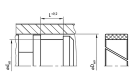 FRK05 FRK05 45° | HGW HG000301 Brown | 140 X 135 X 9,7 MM | DICHTOMATIK Piston Guide Ring FRK05 Freudenberg Sealing Technologies