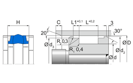 L43 L43 | 80 NBR B281 | 85 X 65 X 22,4 MM | Merkel Compact Seal series L43 Freudenberg Sealing Technologies