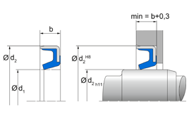 B1OF B1OF | 72 NBR 902 | 40 X 47 X 4 / 0 MM | Simmerring® B1OF without spring Freudenberg Sealing Technologies