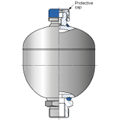 Diaphragm Accumulator Diaphragm Гидроаккумуляторы | 140 - 1315 - 122 - 611 | 1,4 L - 250/0 BAR | 152 X 213 MM | Steel /Membrane / Bladder- NBR | CE / PED Freudenberg Sealing Technologies