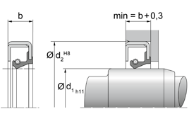 WC WC | 70 NBR NB703412 Black | 23 X 40 X 10 / MM | DICHTOMATIK Rotary Shaft Seal with spring Freudenberg Sealing Technologies