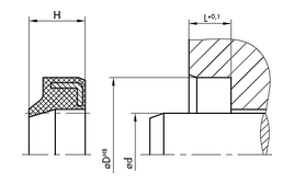 AM45 AM45 | 90 NBR NB903406 Black | 65 X 75 X 7,5 MM | AM45 Freudenberg Sealing Technologies