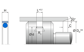 TFMA TFMA | PTFE 177023 | 42 X 34,8 X 3,8 MM | Compact Seal TFMA Freudenberg Sealing Technologies