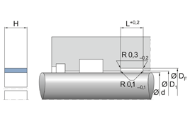 SF SF | PTFE B500 | 400 X 405 X 14,8 MM | Merkel Guide Ring series SF Freudenberg Sealing Technologies