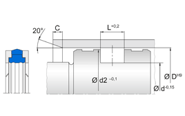T44 T44 | 93 AU V167 | 125 X 100 X 23,5 MM | Merkel Compact Seal series T44 Freudenberg Sealing Technologies