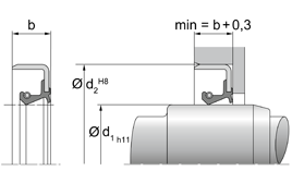 WBS WBS - metal outer surface protective lip | 70 NBR NB703412 Black | 25,4 X 38,1 X 6,35/ MM | DICHTOMATIK Rotary Shaft Seal with spring Freudenberg Sealing Technologies