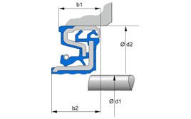 COMBI F8 RWDR-KASSETTE | 75 NBR 106200 / 75 NBR 106200 | 210 X 240 X 16 / 18 MM | CASSETTE TYPE 3 Freudenberg Sealing Technologies