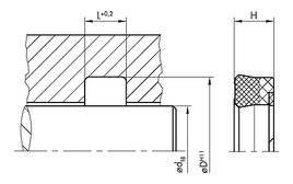 SNI07 DICHTOMATIK Rod Seal SNI07 | 80 NBR NB800901 / | 2-PARTS | 35 X 43 X 6 MM Freudenberg Sealing Technologies