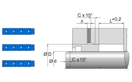 VPS -0107 VPS -107 | BI-NBR B6B210 | 711,2 X 749,3 X 154,9 MM | Merkel Rod-V-packing set 1000 Freudenberg Sealing Technologies