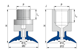 GR4A GR4A GR4A 110 55SBR | Vacuum suction cap outside Freudenberg Sealing Technologies