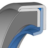 B2PT B2PT | PTFE F56101 | 50 X 72 X 8 / 0 MM | Simmerring® B2PT without spring Freudenberg Sealing Technologies