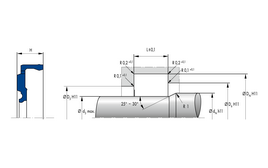 D&S 300 D&S 300 40 - 20 - 6,8 | 85 AU 21030 | 40 X 20 X 6,8 MM | Damp & Seal 300 Freudenberg Sealing Technologies