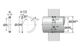 SRA SRA | PTFE 177509 | 37 X 2,6 X 1 MM | Backring series SRA Freudenberg Sealing Technologies