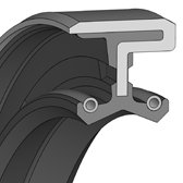 WBD WBD - metal outer surface protective lip+PTFE bonding | 70 NBR NB703412 Black | 15 X 24 X 7 / MM | DICHTOMATIK Rotary Shaft Seal with spring Freudenberg Sealing Technologies