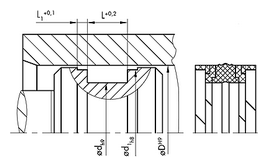 KK03 DICHTOMATIK Double Act. Piston Seal KK03 | 80 NBR NB805501 / | 5-PARTS | 100 X 86 X 22,4 MM Freudenberg Sealing Technologies