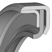 WCP WCP20 - metal od+add.metal insert clamped PTFE lip | PTFE PT003707 Grey | 120 X 140 X 12 / MM | DICHTOMATIK Rotary Shaft Seal without spring Freudenberg Sealing Technologies