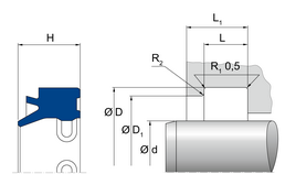 PU5 PU5 | 95 AU V149 | 65 X 73 X 7 MM | Merkel Wiper OB series PU5 Freudenberg Sealing Technologies