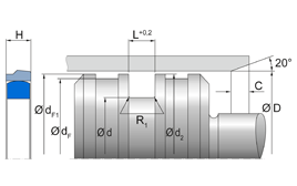 OMEGAT OMK-ES Merkel Omegat-Seal set EW series OMK-ES | PTFE GM201 / NBR | 2-PARTS | 750 X 710 X 18,7 MM Freudenberg Sealing Technologies