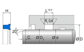 KI320 KI320 N 39026 | 94 AU 925 | 125 X 145 X 16 MM | COMPACT seal set ser Freudenberg Sealing Technologies