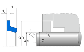 H OF H OF 14 - 2 | 88 NBR 101 | 14 X 30 X 7 MM | H OF Freudenberg Sealing Technologies