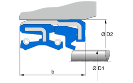 COMBI F8 COMBI SF8 | 75 NBR 106200 / 72 NBR 902 | 55 X 80 X 16 / 0 MM | COMBI F8 Freudenberg Sealing Technologies