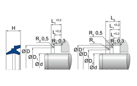 P8 P8 | 85 NBR B247 | 340 X 355 X 13 MM | Merkel Double wiper OB series P8 Freudenberg Sealing Technologies