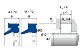 PU6 PU6 | 95 AU V149 | 115 X 127,2 X 12 MM | Merkel Wiper OB series PU6 Freudenberg Sealing Technologies