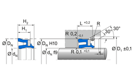NIPSL NIPSL | 72 NBR 708 | 14 X 24 X 7 MM | KOMBI seal series NIPSL Freudenberg Sealing Technologies