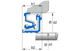 CASS T1 RWDR-KASSETTE | 75 FKM 595 / 75 NBR 106200 | 55 X 80 X 12,5 / 14 MM | CASSETTE TYPE 1 Freudenberg Sealing Technologies