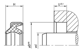 ADM55 ADM55 | 95 TPU PU953401 Blue | 70 X 83 X 8 MM | DICHTOMATIK Double Wiper ADM55 Freudenberg Sealing Technologies