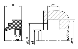 AE41 AE41 | 90 NBR NB905501 Black | 75 X 83 X 4 MM | DICHTOMATIK Wiper AE41 Freudenberg Sealing Technologies