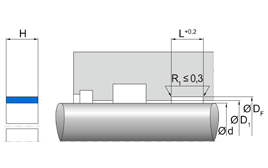 SB SB | HGW HG517 | 280 X 288 X 24,5 MM | Merkel Guide Bush series SB Freudenberg Sealing Technologies