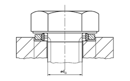 USS DICHTOMATIK Bonded Seal USS SC ZNS 2" | 70 NBR NB703409 Black Steel sheet | 60,58 X 73,03 X 3,2 Freudenberg Sealing Technologies