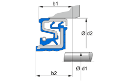 CASS T2 RWDR-KASSETTE | 75 NBR 106200 / 75 NBR 106200 | 111 X 146 X 13,5 / 14,5 MM | CASSETTE TYPE 2 Freudenberg Sealing Technologies