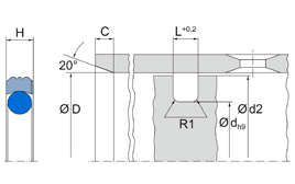M16 M16 | PTFE GM201 | 45 X 37,5 X 2,9 MM | Merkel Rotomatic-Seal set series M16 Freudenberg Sealing Technologies
