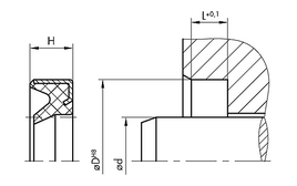AM54 AM54 | 95 TPU PU953401 Blue | 35 X 45 X 4 MM | DICHTOMATIK Wiper Metal AM54 Freudenberg Sealing Technologies