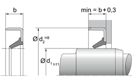 WBO WBO - metal outer surface without spring | 70 NBR NB704604 Black | 45 X 52 X 4 / MM | DICHTOMATIK Rotary Shaft Seal without spring Freudenberg Sealing Technologies