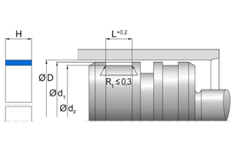 KB KB | HGW HG600 | 520 X 515 X 14,8 MM | Merkel Guide Bush series KB Freudenberg Sealing Technologies