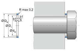 USIT A USIT A A M12 | 70 NBR 177646 Black SUS304 | 12 X 18 X 1,5 Freudenberg Sealing Technologies