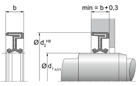 WAD WAD - rubber-encased outer surface second lip | 70 NBR NB703412 Black | 55 X 82 X 9,3 / MM | DICHTOMATIK Rotary Shaft Seal with spring Freudenberg Sealing Technologies