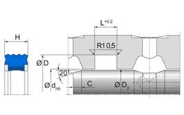 M19 M19 | 80 NBR B246 | 130 X 150 X 10 MM | Merkel Rotomatic-Seal set series M19 Freudenberg Sealing Technologies