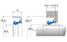 B1 B1FUD2 | 72 NBR 902 | 35 X 62 X 8 / 7 MM | Simmerring® B1 B with spring Freudenberg Sealing Technologies