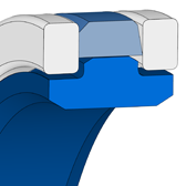 L27 L27 | PTFE B602 | 200 X 175 X 18,4 MM | Merkel Compact Seal series L27 Freudenberg Sealing Technologies