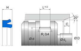 NA150 NA150 N 1119 | 80 NBR 878 | 70 X 58 X 8,5 MM | U-ring seal series N Freudenberg Sealing Technologies