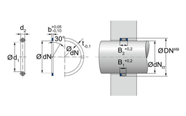 SRI SRI | PTFE F52803 | 16 X 2,1 X 1 MM | Backring series SRI Freudenberg Sealing Technologies