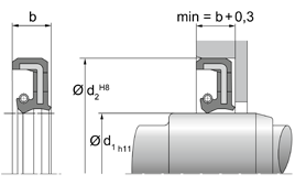 WASY WASY - rubber-encased outer surface protective lip+pressure | 80 NBR NB803414 Blue | 75 X 100 X 8 / MM | DICHTOMATIK Rotary Shaft Seal with spring Freudenberg Sealing Technologies