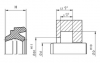 AD51 AD51 | 90 NBR NB905501 Black | 65 X 73 X 6 MM | DICHTOMATIK Double Wiper AD51 Freudenberg Sealing Technologies