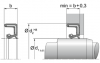 WAS WAS - rubber-encased outer surface protective lip | 70 NBR NB70C401 Black | 26 X 38 X 8 / MM | DICHTOMATIK Rotary Shaft Seal with spring Freudenberg Sealing Technologies
